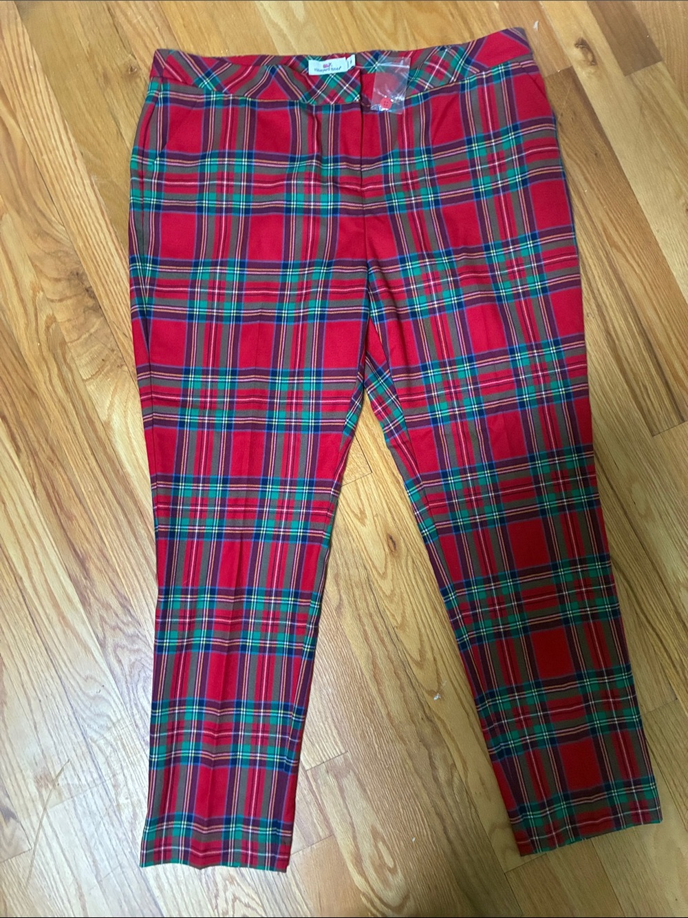 Vineyard Vines Red Plaid Stretch Casual Pants